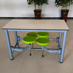<strong>Canteen</strong> <strong>Table</strong> and Chair Combination Factory School Students Conjoined <strong>Table</strong> 4 People Retractable Fast <strong>Table</strong> Customization - Product Image 2