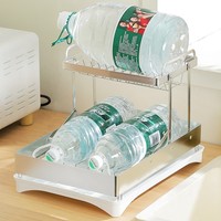 Égouttoir à vaisselle double couche résistant à la rouille avec plateau de récupération d'eau pour comptoir de cuisine