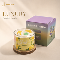 Collection de bougies parfumées pour desserts OEM ODM, bougie artisanale en verre avec parfum personnalisé, bougie cadeau à étiquette privée