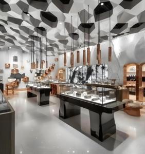 Diseño Interior de Tienda de Joyería de Alta Gama, Vitrina de Vidrio de Lujo para Joyería, Muebles de Exhibición con Iluminación LED Personalizada para Tienda de Joyería - Product Image 1