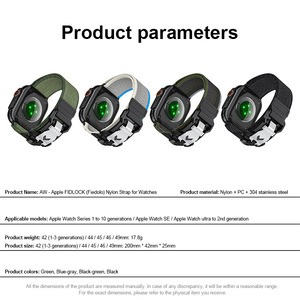 <span class=keywords><strong>Bracelet</strong></span> magnétique en nylon Forwelleny pour <span class=keywords><strong>Apple</strong></span> <span class=keywords><strong>Watch</strong></span> 49mm 46mm 45mm, Correa pour Iwatch Series 10 9 <span class=keywords><strong>Ultra</strong></span> 2 <span class=keywords><strong>Trail</strong></span> Loop - Product Image 3