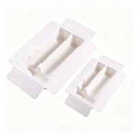Plateau intérieur en pulpe moulée sur mesure, support en pulpe de papier blanc pour emballage de boîtes cadeaux, idéal pour contenir des tubes cosmétiques et des articles cylindriques