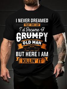 Camisetas gráficas divertidas de 'Grumpy Old Man Killin' It' |   Envío Gratuito desde Almacén en EE. UU., Entrega en 7 Días, 1 Pieza como Pedido Mínimo - Product Image 1