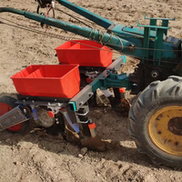 Machine agricole de plantation, semoir à maïs et soja à deux rangs, pour mini-tracteur.