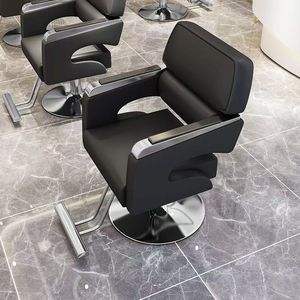 Fauteuil de <span class=keywords><strong>barbier</strong></span> noir moderne de luxe, chaise de qualité professionnelle pour coupes de cheveux, permanentes et colorations. - Product Image 3