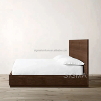 Lit en métal Sigma, moderne, élégant, luxueux et discret, pour chambre à coucher et salon, disponible en tailles King et Queen