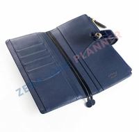 Couverture de cahier de reliure de journal en cuir croc personnalisé pour la semaine hobonichi A6 B6 zippée avec poches fente pour carte de crédit