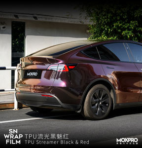 Film de protection de peinture pour voitures en TPU super hydrophobe, couleur PPF, anti-rayures, auto-réparateur, noir fluide et rouge envoûtant - Product Image 5