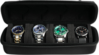 Étui de rangement pour montres EVA Travel à 4 emplacements, protection ultime, coque rigide, fermeture éclair, style simple, sortie d'usine OEM ODM