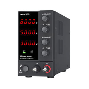 Fuente de Alimentación de Banco DC Ajustable WANPTEK, Fuente de Poder DC, 60V 5A, Reparación, Laboratorio, Diseño, Escuela, Galvanoplastia, Carga, NPS605W - Product Image 6