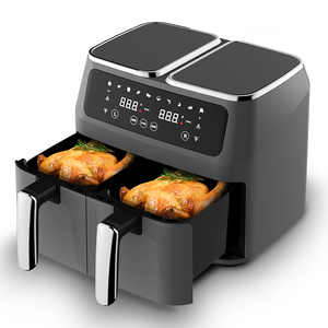 2023 más barato 2800W 8 litros digital doble olla cesta <span class=keywords><strong>freidora</strong></span> <span class=keywords><strong>de</strong></span> <span class=keywords><strong>aire</strong></span> 8L 9L 10L oro plata inteligente doble <span class=keywords><strong>freidora</strong></span> <span class=keywords><strong>de</strong></span> <span class=keywords><strong>aire</strong></span> - Product Image 1