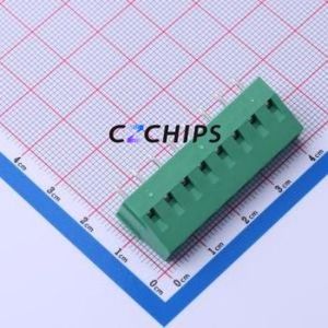 MX128-5.0-08P-GN01-Cu-Y-A Screw Terminal Block Through hole Component (THT),P=5mm Connector 1x8P 5mm Green Through Hole - Product Image 2