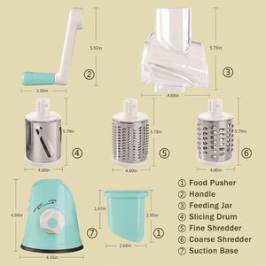 Wholesale Stainless Steel Multi-function Manual Rotary Cheese Slicer <b>Vegetable</b> Shredder Grater <b>Cutter</b> Chopper Eco-Friendly Tools - Product Image 4