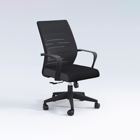 Chaise de bureau ergonomique en maille avec support lombaire et base pivotante au design minimaliste pour la maison et le bureau