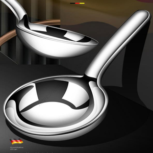 Cuillère ronde en acier inoxydable 304 Syh235, épaissie, à manche court, pour la cuisine domestique et les restaurants (vente en gros) - Product Image 3