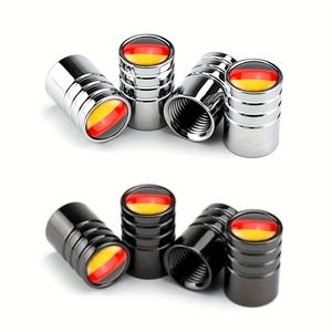 Tapas de Válvula con Bandera Americana, Tapas de Goma Negra para Neumáticos sin Cámara, Protectores de Polvo para Autos, Motocicletas y Bicicletas - Product Image 2