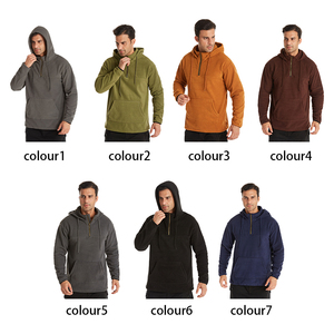 Hiver 2025 Sweat-shirts à capuche pour homme en polaire double face, imprimés brodés, avec logo personnalisé, style Hip Hop, pour l'entraînement, épais, décontractés, unis - Product Image 5