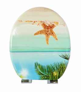 Tapa de Inodoro Moderna en Forma de O <span class=keywords><strong>YYU</strong></span>, Diseño de Madera Colorido con Cierre Suave, Tapa de Inodoro de MDF - Product Image 6