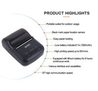 Impresoras Térmicas Inalámbricas de 58 mm para Teléfonos Móviles, Impresora Portátil de Recibos