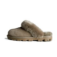 2026 Bottes de neige UGSS en véritable peau de mouton, chaudes, à lacets, à bout fermé, rehaussantes, à semelle épaisse et amortissante, avec logo personnalisé, style pantoufle