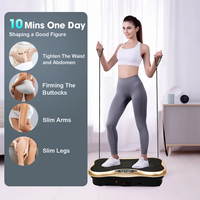 Plaque vibrante corps entier personnalisée 2026 en promotion, Bluetooth, 6 modes, mini plaque vibrante de fitness