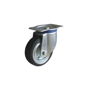 Roue pivotante en acier pressé de moyenne capacité, roue de chariot industriel, roue à roulement lourd - Product Image 1