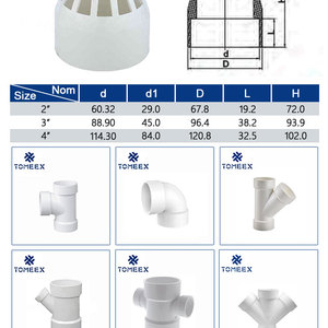 Kết nối ống PVC giảm tiếng ồn thoát nước Muffler phẳng chéo PVC silencer phụ kiện - Product Image 3