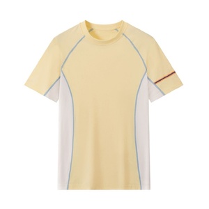 T-shirt d'été pour <span class=keywords><strong>femme</strong></span>, <span class=keywords><strong>anti</strong></span>-<span class=keywords><strong>UV</strong></span>, séchage rapide, évacuation de l'humidité, respirant, color-block, col rond, manches courtes - Product Image 5