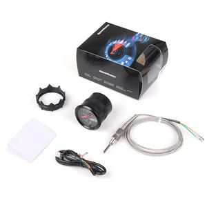 Jauge de température d'échappement universelle 52 mm à double affichage LED/LCD sept couleurs avec pointeur pour compteur automobile pour modification de voiture - Product Image 2