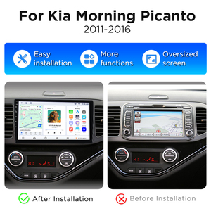 Radio para Auto Junsun de 9 Pulgadas con Carplay y Android Auto para KIA Morning Picanto 2011-2016, Reproductor de DVD, Unidad Principal con Pantalla - Product Image 2