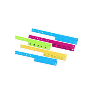 Pulseras de plástico con lengüeta extraíble para fiestas de niños, promoción - Product Image 1