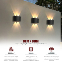 Ip65 Moderne Up Down Étanche Mur Led Lampe Extérieur Extérieur Mur Led Lampe Extérieur Noir Led Mur Lumières Pour La Maison