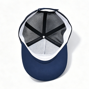 <b>Navy</b> Blue Black Mesh Trucker Cap Breathable Adjustable Trucker <b>Hat</b> with Embroidery Logo for Men Women Outdoor Travel Common - Product Image 6