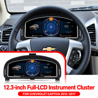 Tulis Digital Speedometer Gauge Cluster Layar Kokpit Virtual 12,3 Inci LCD Instrument Cluster untuk Chevrolet Captiva 2012-2017