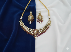 Beautiful <b>Antique</b> <b>Jewellery</b> High <b>Gold</b> Polish Full Kundan Stone Necklace Set Party Wear Ethnic Designer Necklace - Product Image 5