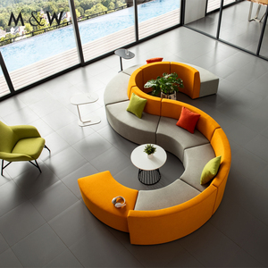 M & W Gratis Combinatie Oneindig Verlengde S-Vormige Stof Gebogen Kantoor Receptie Lobby Bankstel Ontwerp - Product Image 1