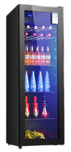 Étagère en acier de vente en gros de SL-<span class=keywords><strong>180</strong></span> de 180L ETL condensateur externe ou intégré réfrigérateur transparent de mini barre de porte simple - Product Image 2