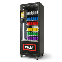 Máquina Expendedora Refrigerada sin Efectivo con Código QR y Tarjeta de Crédito, Dispensador de Bebidas y Snacks para Oficina, Escuela, Gimnasio