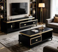 Ensemble Table Basse et Meuble TV pour Salon Usage Domestique 2026 Nouveau Modèle Populaire Luxe Haut de Gamme Moderne pour Appartements et Villas