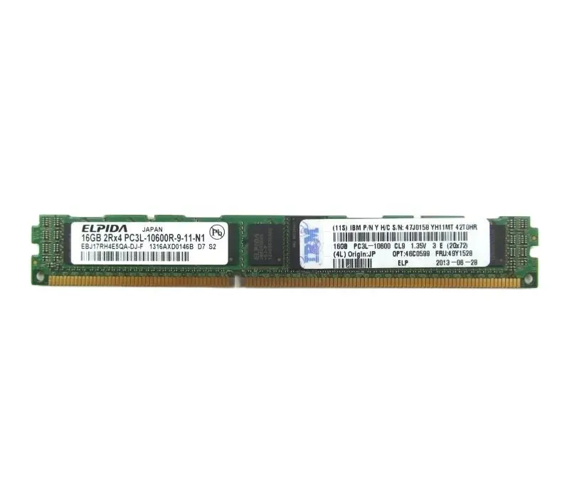 Memória ram ddr3 16gb 46C0599 2Rx4 1.35V PC3L-10600 CL9 ECC 1333MHz VLP RDIMM SERVER MEMÓRIA 49Y1528 comprar Servidor