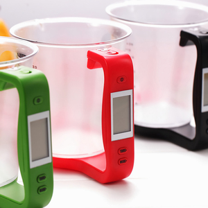 Bilancia da cucina elettronica da cucina per ponderazione in plastica ecologica e tazza di misurazione - Product Image 4