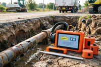 PQ128C Outils professionnels pour plombiers, inspection des fuites dans les canalisations, détecteur de fuites d'eau souterraines