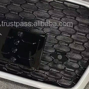 Calandre avant nid d'abeille style PNB RSQ5 pour Audi Q5 B9, cadre noir brillant, argenté, 2019-2021, ABS, nouvelle qualité supérieure, installation facile - Product Image 5