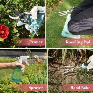Custom <b>Garden</b> <b>Tools</b> <b>Set</b> Heavy Duty Floral Gardening <b>Tools</b> Kit with Non-Slip Rubber Handle Special Gardening Gifts - Product Image 5