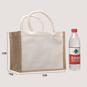 Tùy Chỉnh Sinh Thái Thân Thiện Với Quà Tặng Quảng Cáo Vải Bố Linen Tote Mua Sắm Túi Trống Đay Tote Túi Cho Khuyến Mãi - Product Image 5