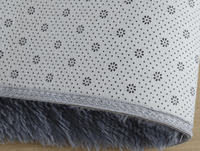 XinLan gris foncé résistant sale teint en peluche fourrure floue luxe Shag tapis tapis pour chambre d'enfants chambre