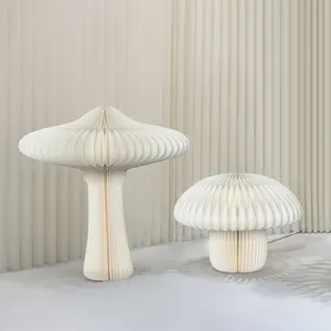 Janela de papel cogumelo 3D atraente, enfeites de Natal, peça central de mesa, decoração festiva de Natal, loja de vitrines