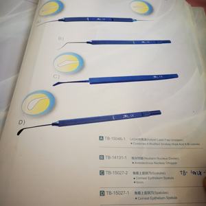 Lasik sudip peralatan bedah mikro alat bedah mikro spatula bergaris Corneal ujung melengkung - Product Image 5