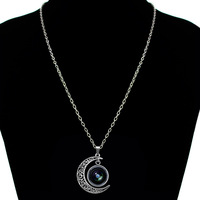 Mode Vintage caméra lentille temps pierres précieuses collier photographe bijoux évider lune pendentif colliers pour femmes hommes