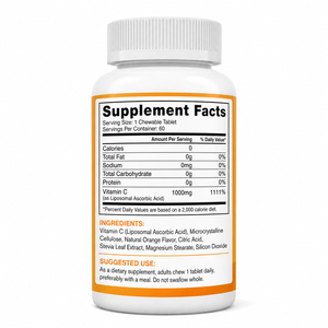 Complément Alimentaire Personnalisé à Forte Teneur en Acide Ascorbique Liposomal 1000mg, Comprimés de Vitamine C pour Améliorer l'Immunité, 60 unités - Meilleures Ventes - Product Image 4